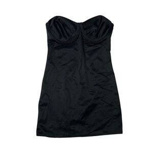 Vintage‎ Nancy Ganz Classic Black Strapless shapewear slip dress